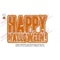 Happy Halloween Sign Embroidery Design